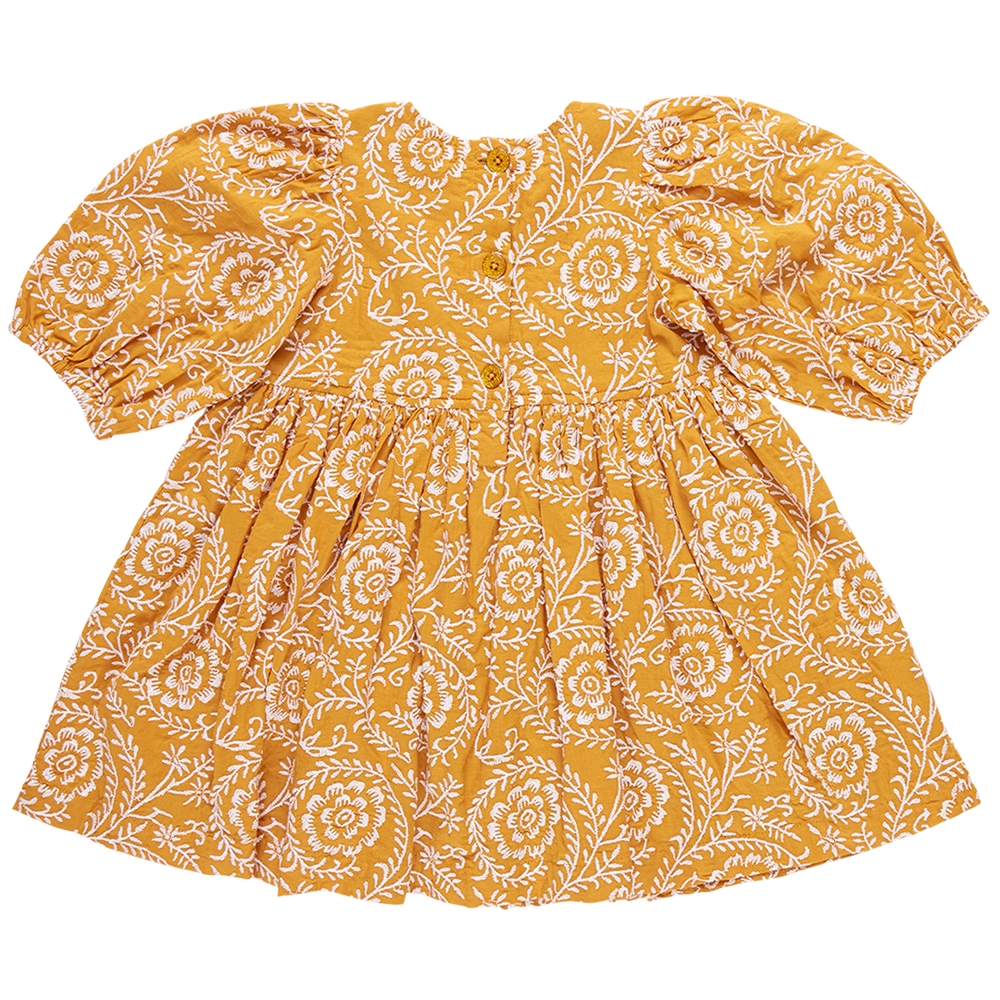 Pink Chicken - Inca Gold blooming Embroidery Brooke Dress