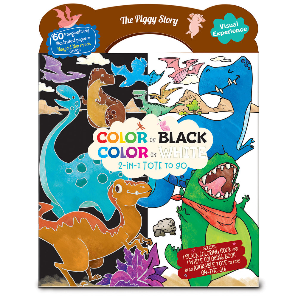 The Piggy Story - Color on Black, Color on White 2-in-1 Tote