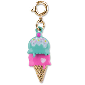 Charm It! - Gold Swivel Ice Cream Cone