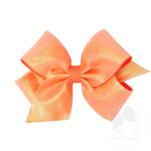 wee ones - Iridescent shimmer and Grosgrain Overlay Bows (multiple options)