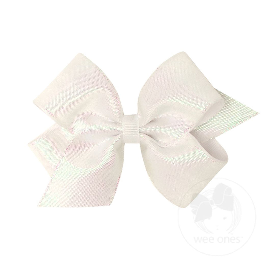 wee ones - Iridescent shimmer and Grosgrain Overlay Bows (multiple options)