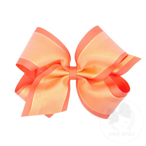 wee ones - Iridescent shimmer and Grosgrain Overlay Bows (multiple options)