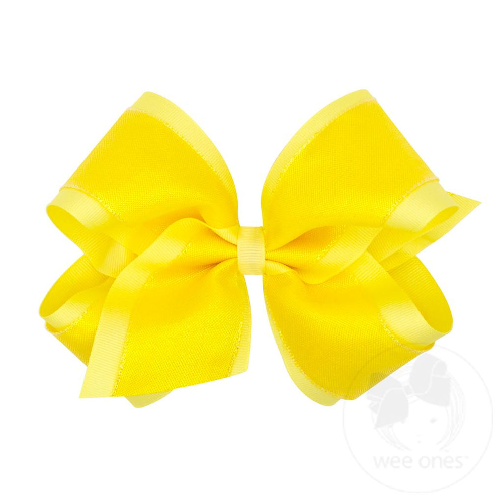 wee ones - Iridescent shimmer and Grosgrain Overlay Bows (multiple options)