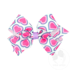 wee ones - Grosgrain Summer-themed Print Girls Hair Bow