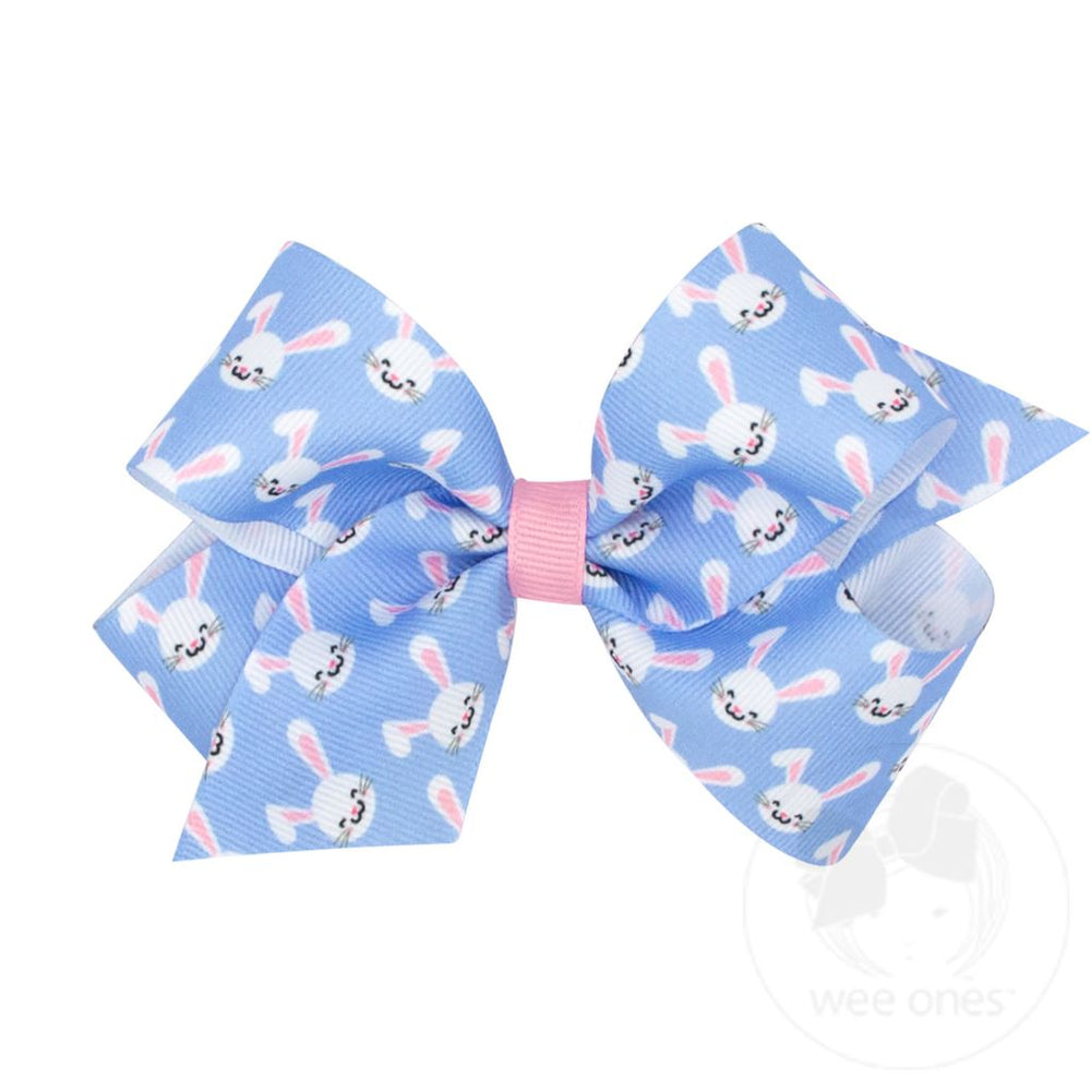 wee ones - Grosgrain Easter-themed Print Girls Hair Bow