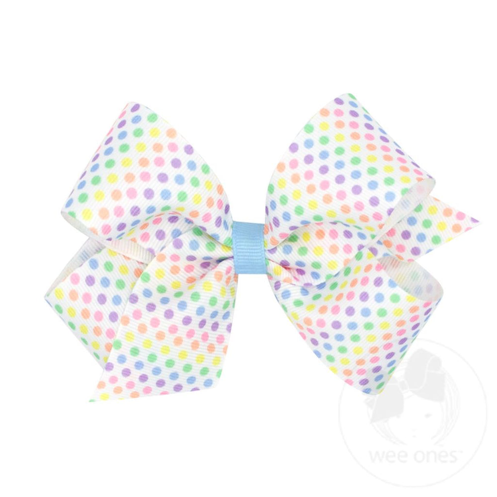 wee ones - Grosgrain Easter-themed Print Girls Hair Bow