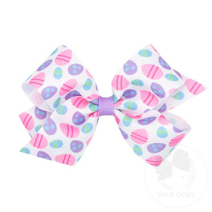 wee ones - Grosgrain Easter-themed Print Girls Hair Bow