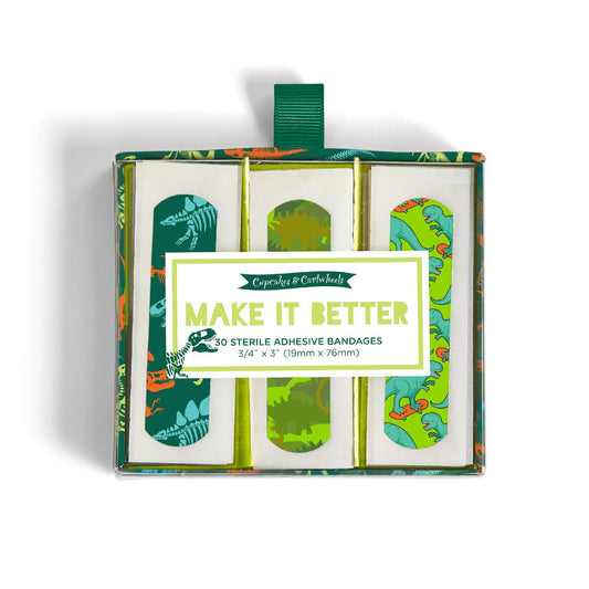 Cupcakes & Cartwheels- Make It Better - Adhesive Bandages- Dino