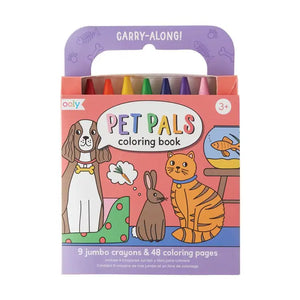 ooly - Carry Along Crayon & Coloring Book Kit -Pet Pals