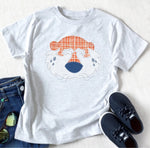 Game Day - Faux Applique Tiger Blue Orange Football Youth Tee