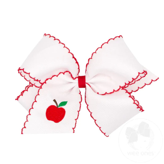 Wee Ones - King Moonstitch Embroidered Bow