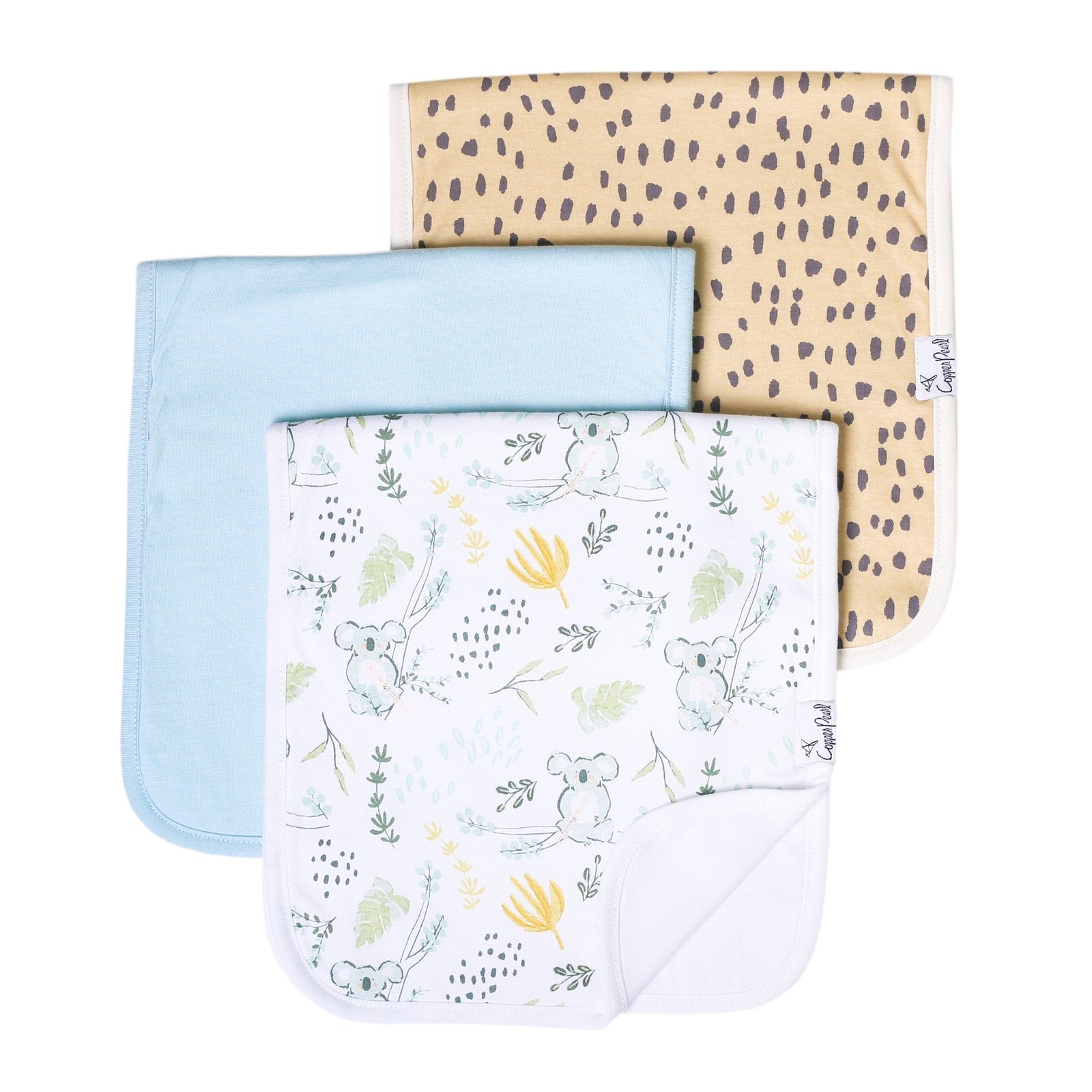 Copper Pearl Burp Cloth Set - Aussie - Sweet E's Children's Boutique