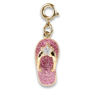 Charm It! - Gold Glitter Flip Flop Charm