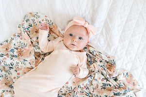 Copper Pearl - Newborn Knotted Gown - Blush