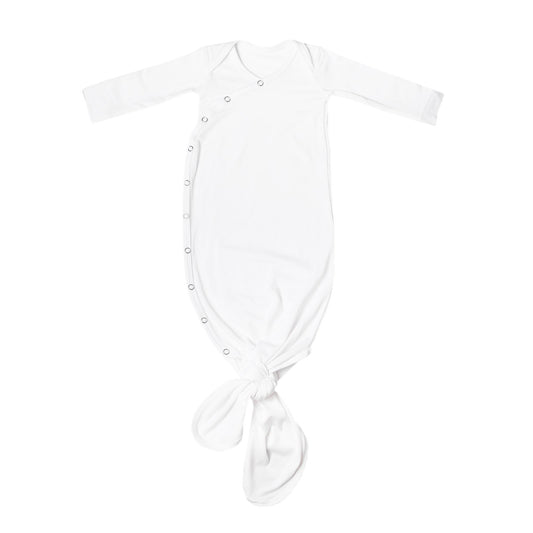 Copper Pearl - Newborn Knotted Gown - Dove