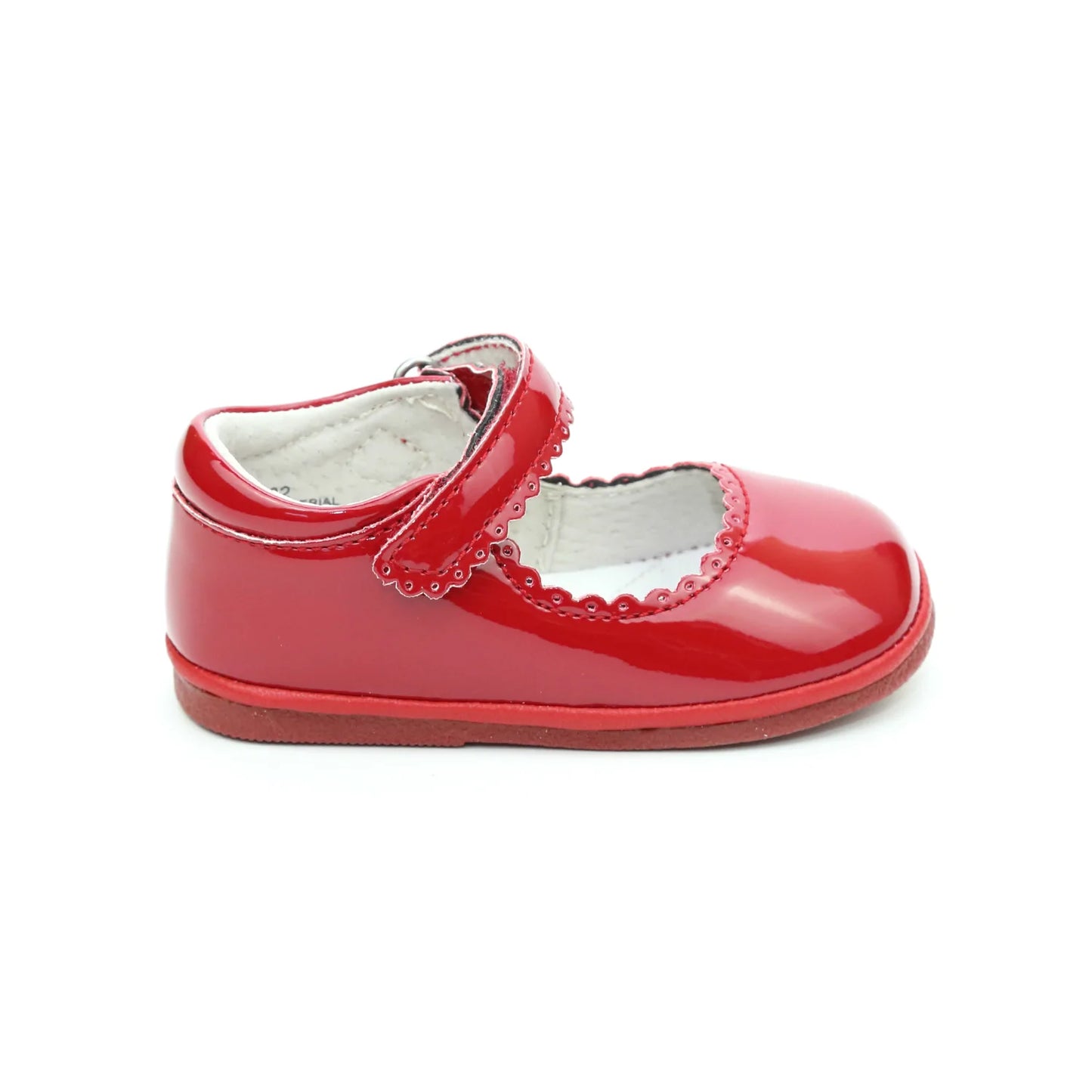 L'AMOUR -  Patent Red Cara Scalloped Mary Jane
