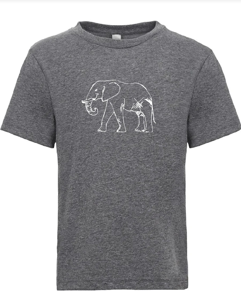 Game Day - Elephant on Grey Short Sleeve