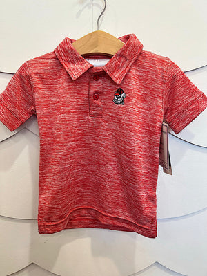 Georgia Bulldog Red Space Dye Polo