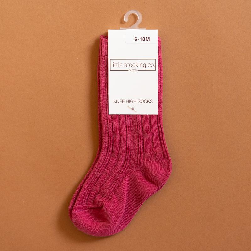 Little Stocking Co. - Raspberry Knee High Socks
