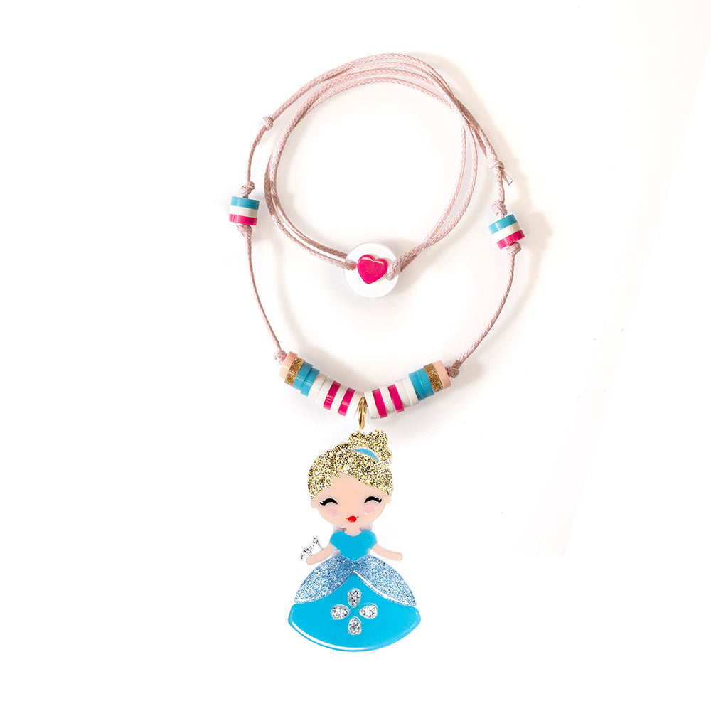 Lilies & Roses - Cute Doll Blue Dress Necklace