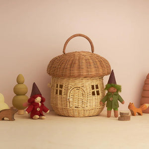 Olli Ella - Ratan Mushroom Basket Straw