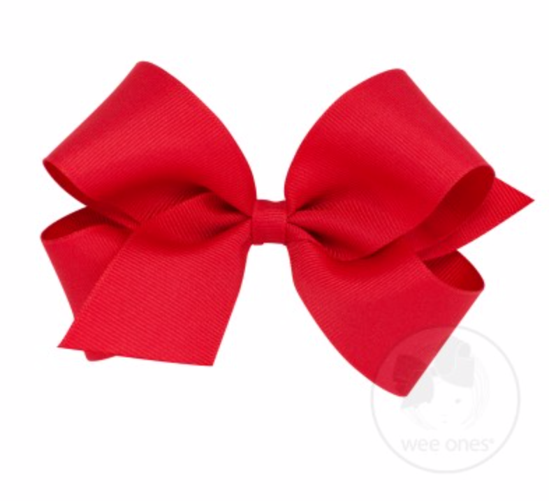 
            
                Load image into Gallery viewer, Wee Ones - Medium Classic Grosgrain Hair Bow (Plain Wrap)
            
        