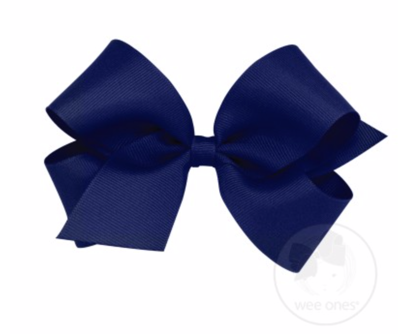 
            
                Load image into Gallery viewer, Wee Ones - Medium Classic Grosgrain Hair Bow (Plain Wrap)
            
        