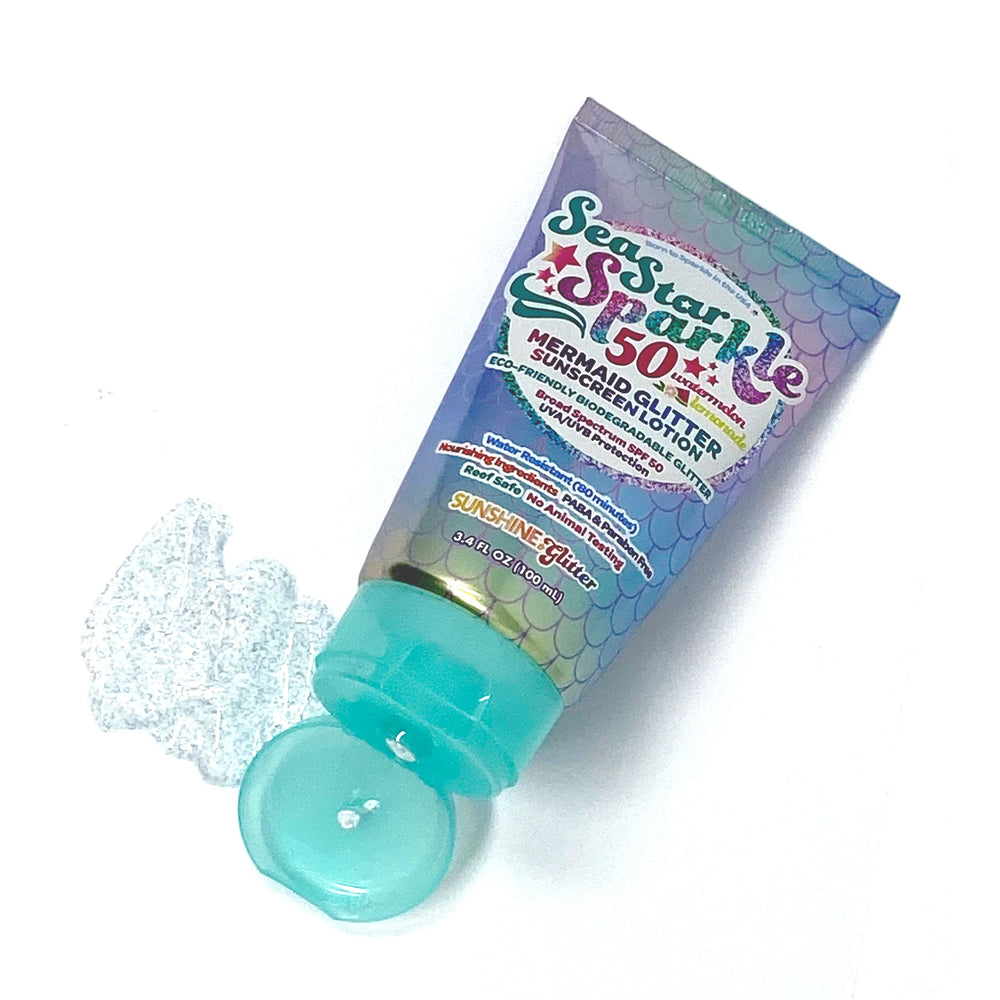 Sunshine & Glitter - Mermaid Watermelon Lemonade Glitter Sunscreen