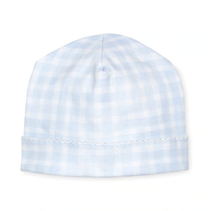 Lavender Bow - Blue Gingham Hat