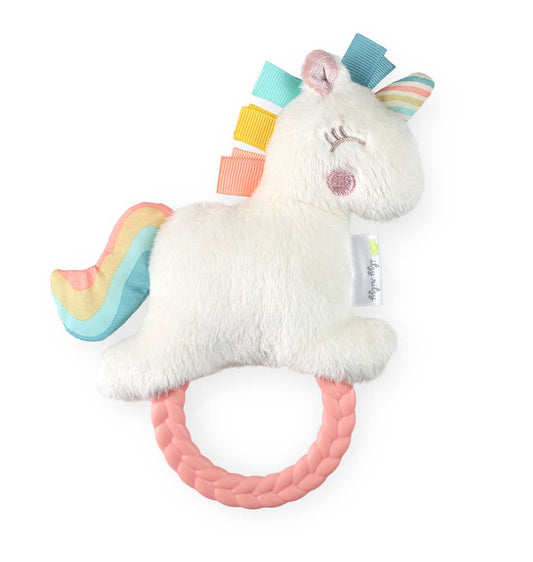 Itzy Ritzy - Unicorn Ritzy Rattle Pal™ Plush Rattle Pal with Teether