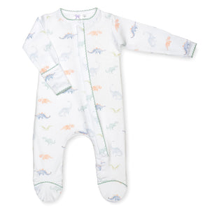 Lavender Bow - Dinosaur Classic Footie