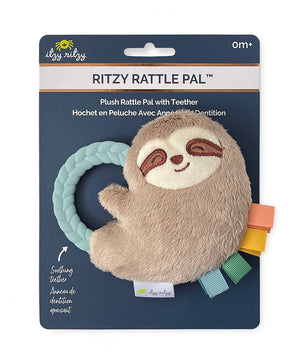 Itzy Ritzy - Sloth Ritzy Rattle Pal™ Plush Rattle Pal with Teether