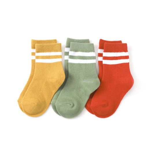 Little Stocking Co. - Garden Striped Midi 3 pack Socks