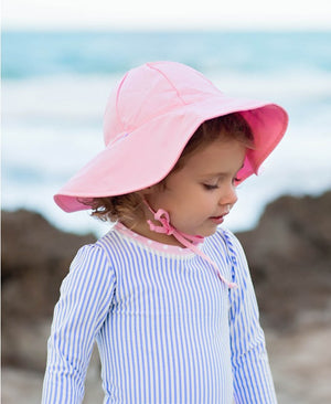 Ruffle Butts/Rugged Butts - Pink Sun Protective Hat