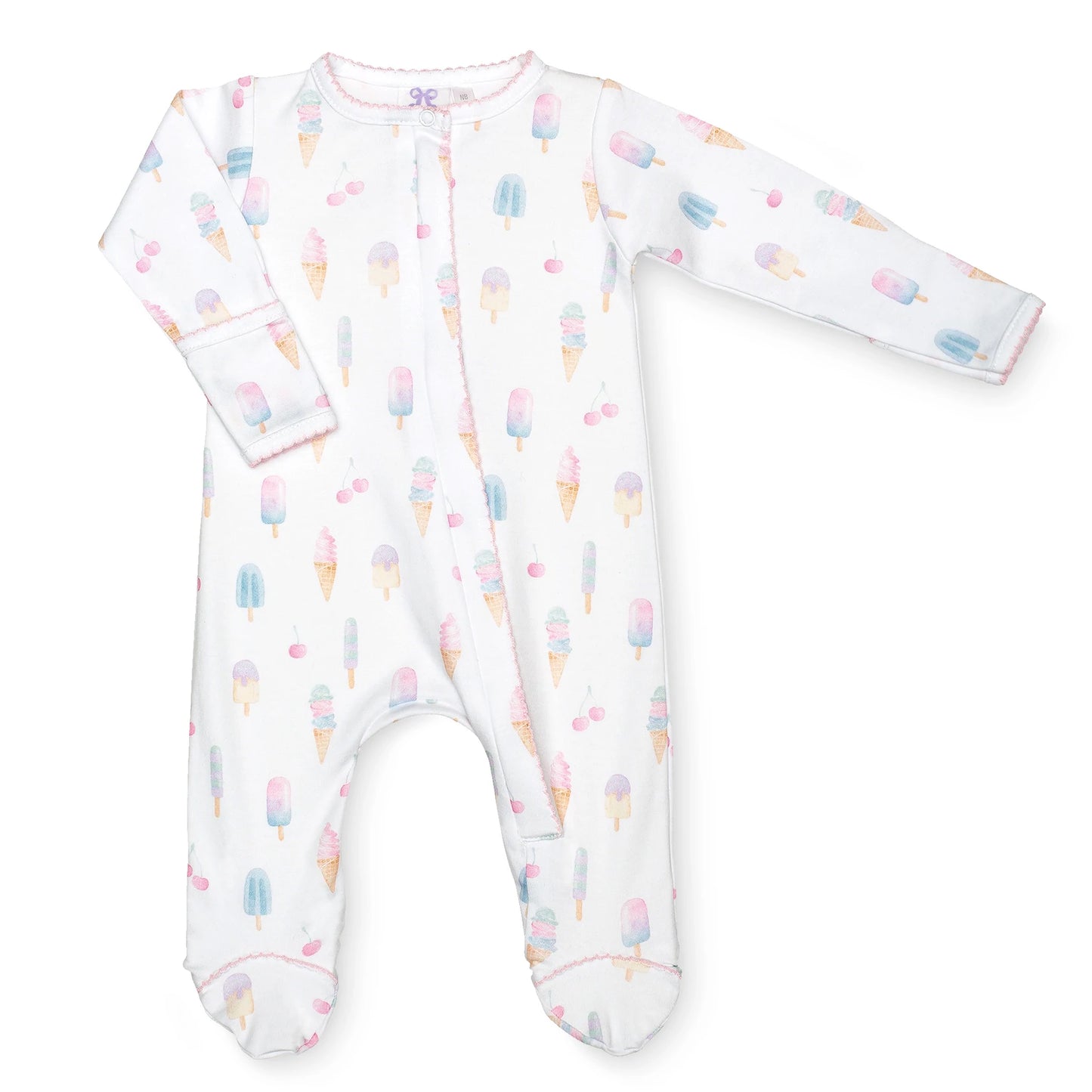 Lavender Bow - Ice Cream Classic Footie