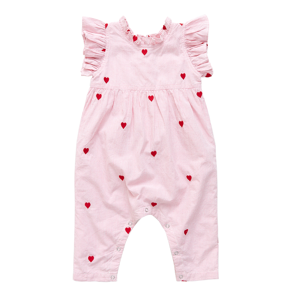 Pink Chicken - Baby Girls Jennifer Jumper - Heart Embroidery