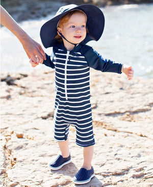 Ruffle Butts/Rugged Butts - Navy Sun Protective Hat