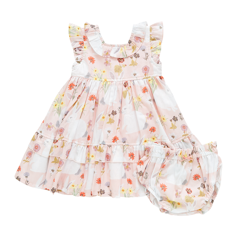 Pink Chicken - Rabbit Garden Baby Girls Judith Dress