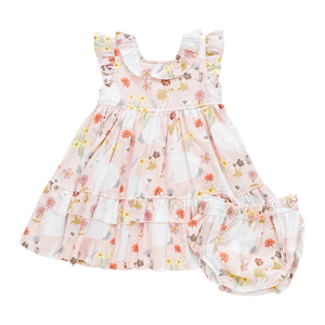 Pink Chicken - Rabbit Garden Baby Girls Judith Dress